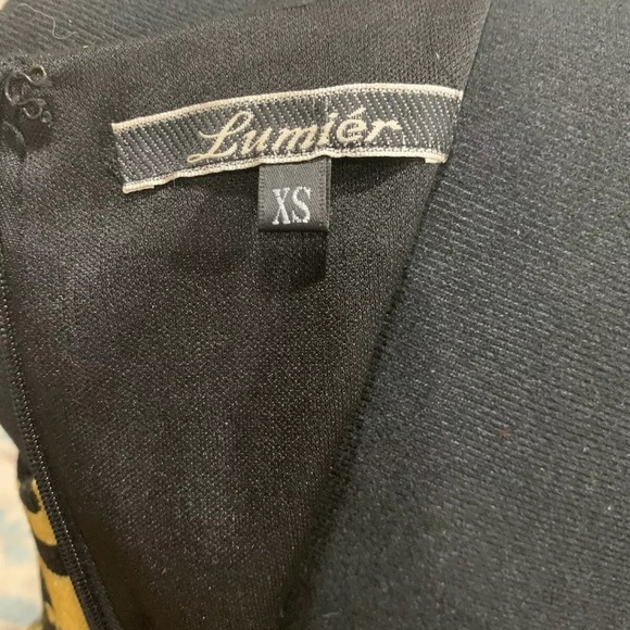 Gold & Black Dress. Size XS. Brand: Lumier - Picture 6 of 6